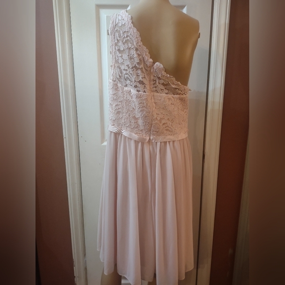 David's bridal women's size 14 light pink prom formal wedding dress - Picture 5 of 9